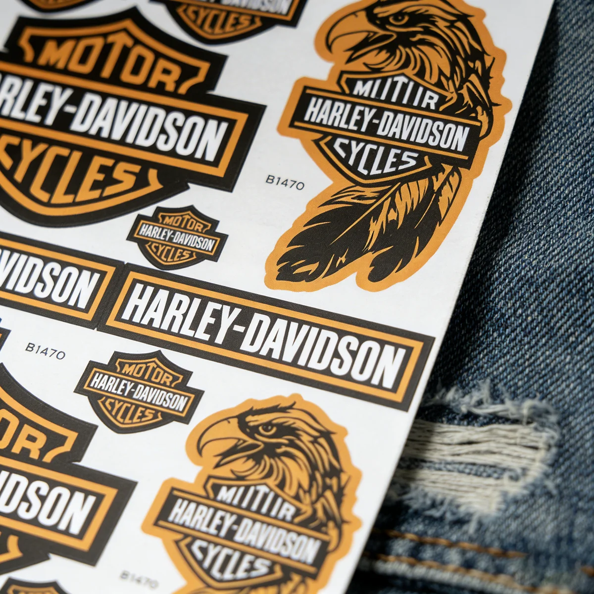 

Harley Davidson Helmet Sticker Vinyl Decal Kit for Softail Sportster Street Glide
