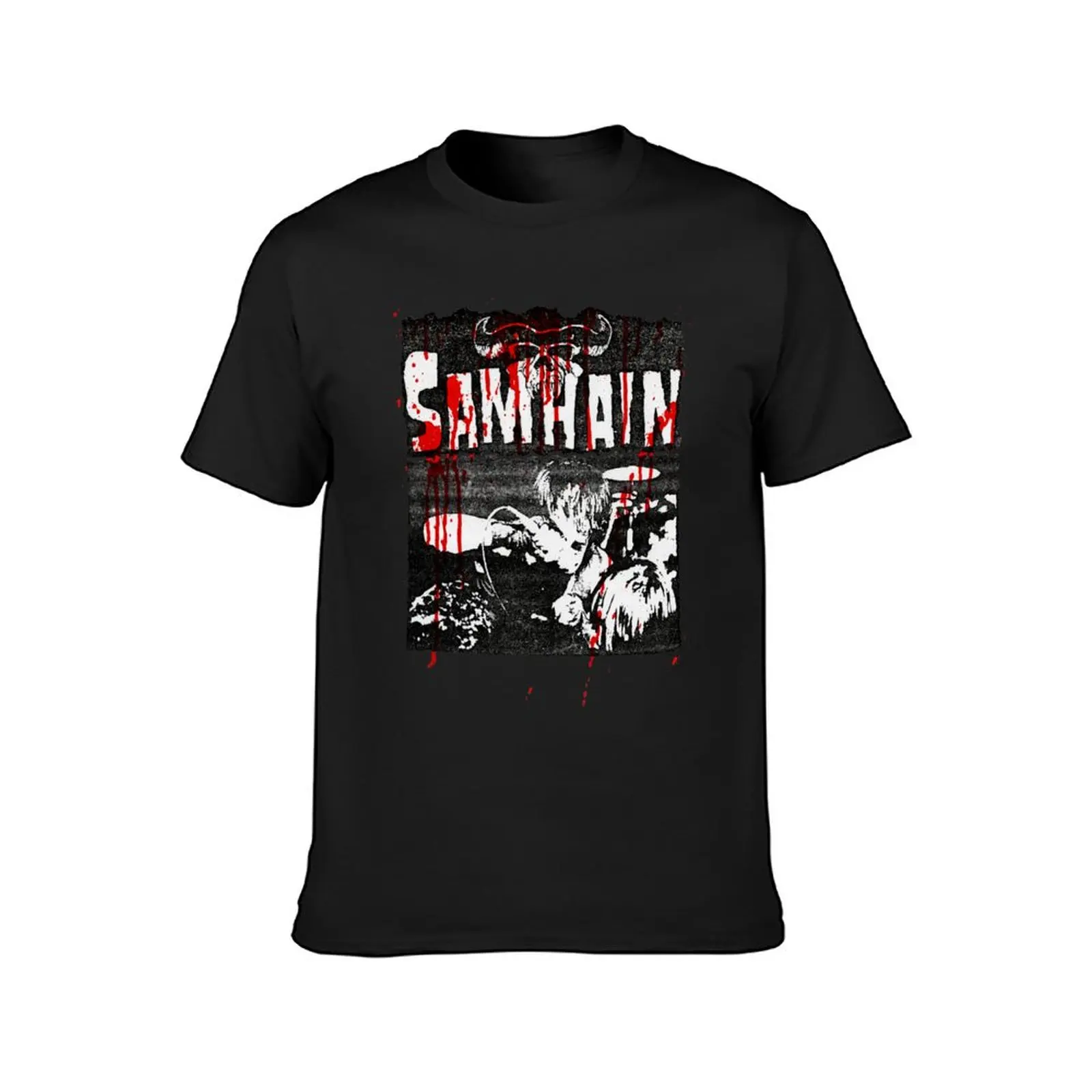 SAMHAIN - bloodstained vintage live photo and logo T-Shirt shirts graphic tees oversized mens white t shirts