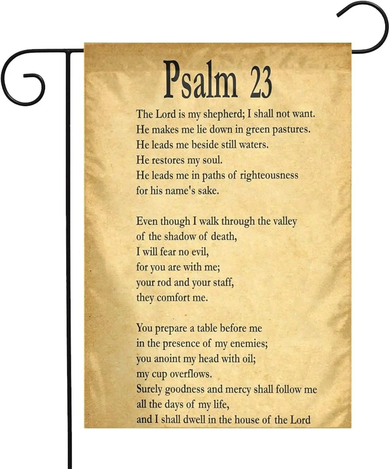 Psalm 23 Garden Banner 12 X 18 Inch Vertical Double Sided For Lawn Garden House Indoor Outdoor Decor