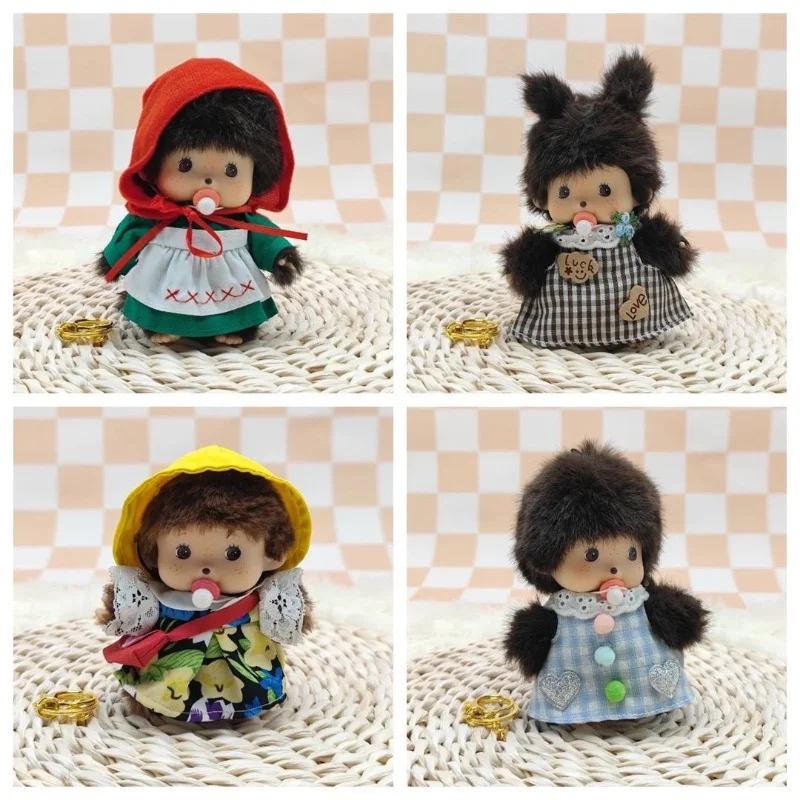 

New Mongon Monkey Kawaii Doll Keychain Bag Pendants Toy Hand Puppet Decompression Children Cute Gift