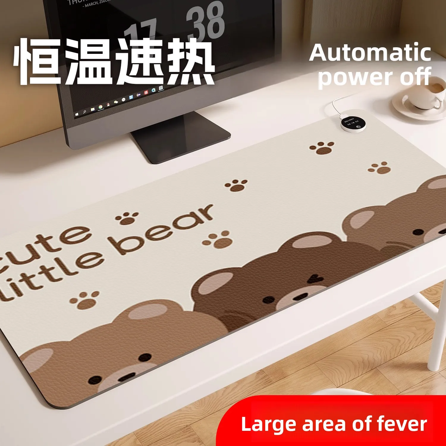 

Коврик для мыши с подогревом, очень большой электрический подогрев, зимний настольный коврик, офисный стол, студенческий компьютерный коврик для письма, китайская вилка 220 В