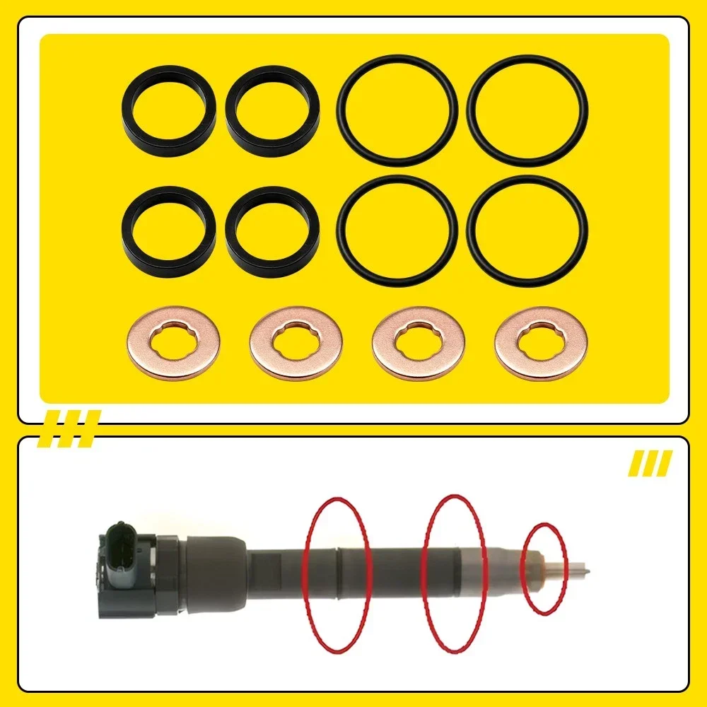 Engine Injector Seal Kits For Hyundai Ix35 1.7 Crdi Kia Sportage 1.7crdi 2011 Onwards 338052A000 33820-2A010 338183A000