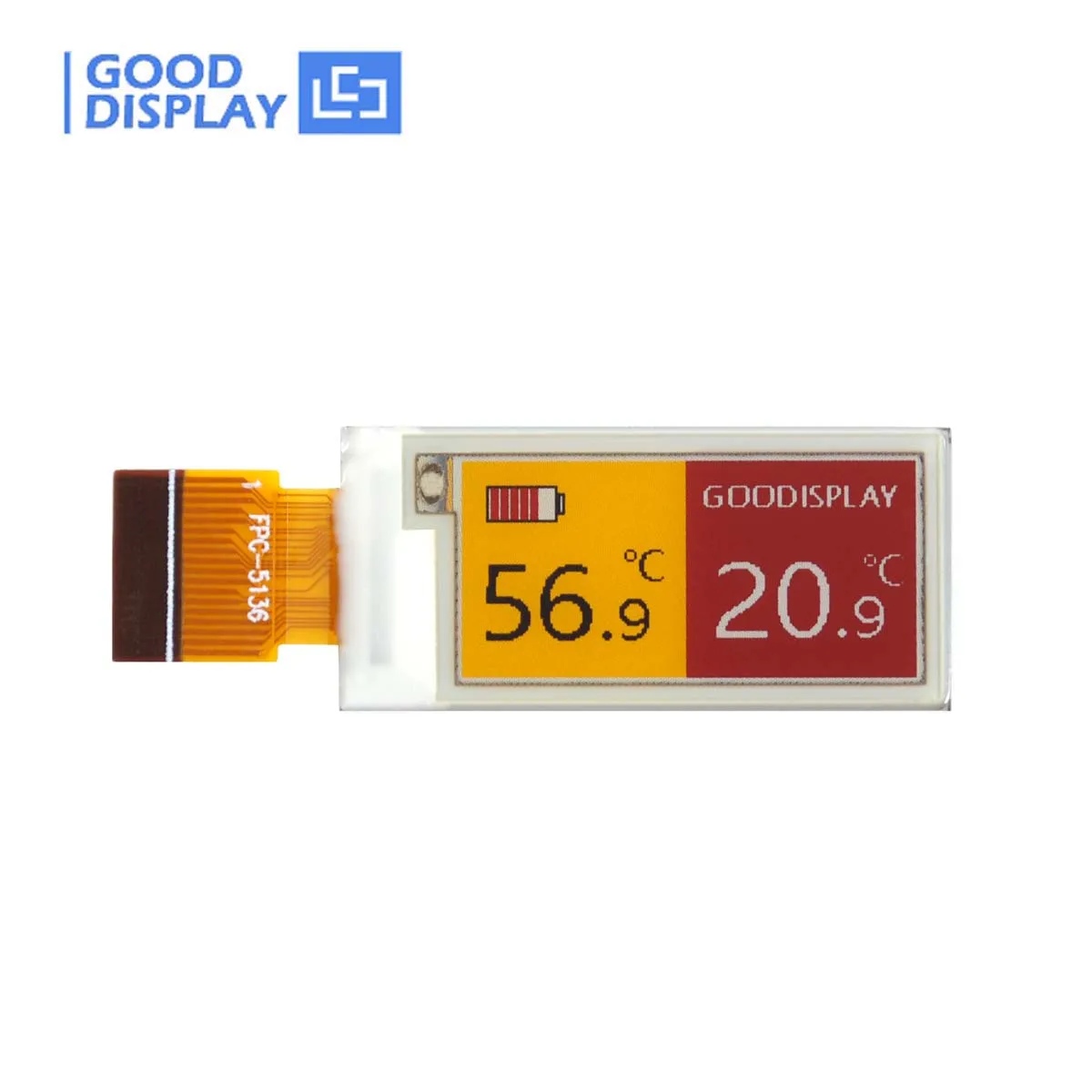 

0.97-Inch E Ink Display (Black/White/Yellow/Red) GDEM0097F51 - Energy Efficient, High Contrast Screen for Smart Devices