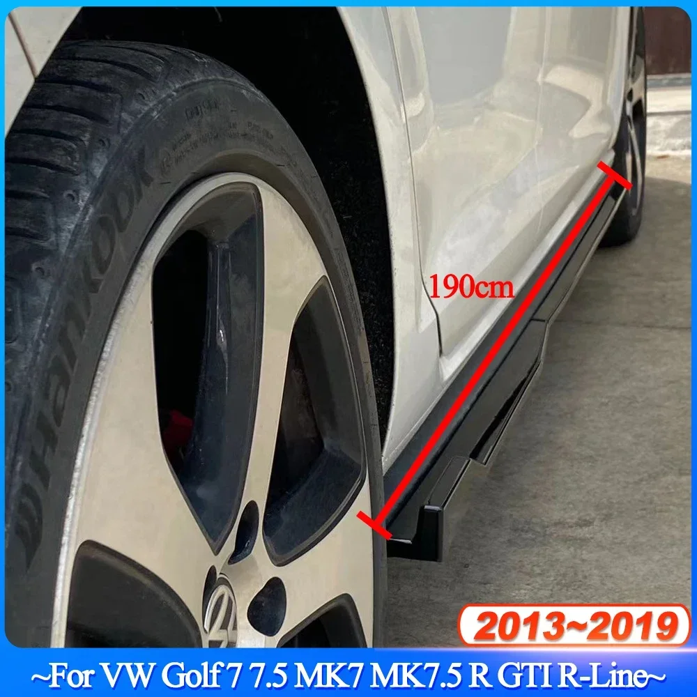 

190 см для VW Golf 7 7,5 MK7 MK7.5 R GTI R-Line 2013-2019, автомобильная боковая юбка, разделитель, диффузор, крылышко, боковое крыло, бампер, обвесы для губ
