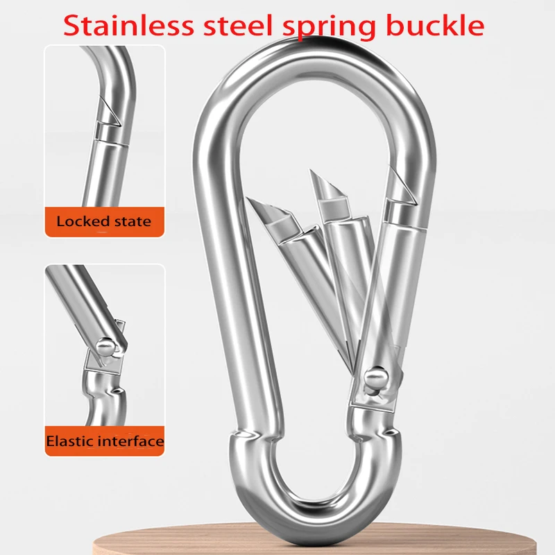 M4 ~ M14 الربيع وصلة سريعة مشبك حلقة مع المسمار في الهواء الطلق تسلق والعتاد حلقة تسلق السلامة هوك طقم السفر معدات التخييم #3