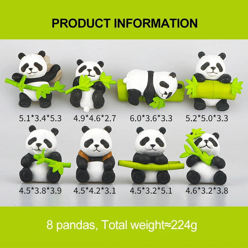 New Cute Panda Design Car Console Ornaments Microlandscape Office Desk Small Landscape Office Home Decoration Crafts Model view 6