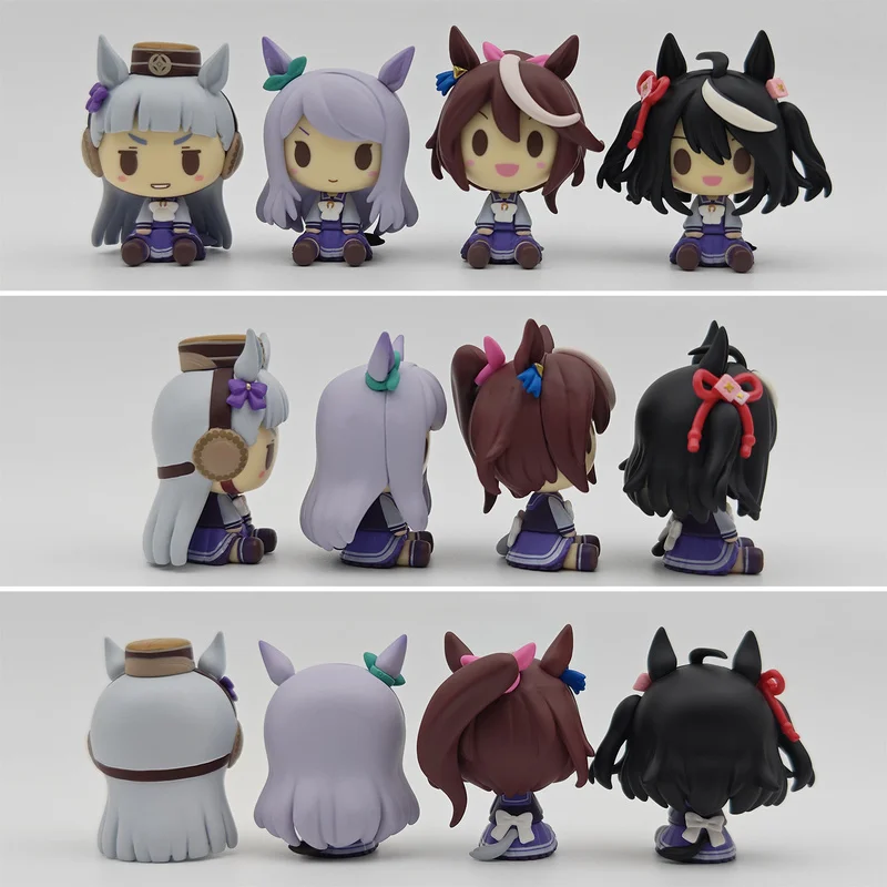 أنيمي عمل الشكل 4 قطعة جميلة ديربي Kawaii دمية نموذج توكاي تيو الذهب السفينة Q-النسخة تزيين مُثبت لعبة دمية الأطفال هدية