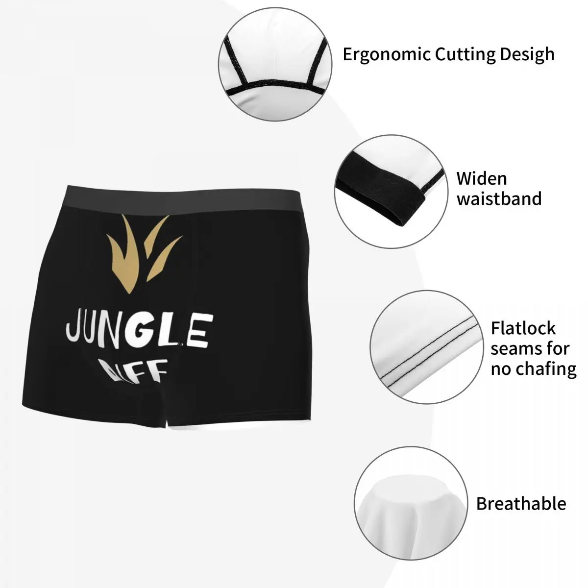 Jungle Diff Men Boxer Briefs Underwear League of Legends Game Highly Breathable Top Quality Birthday Gifts