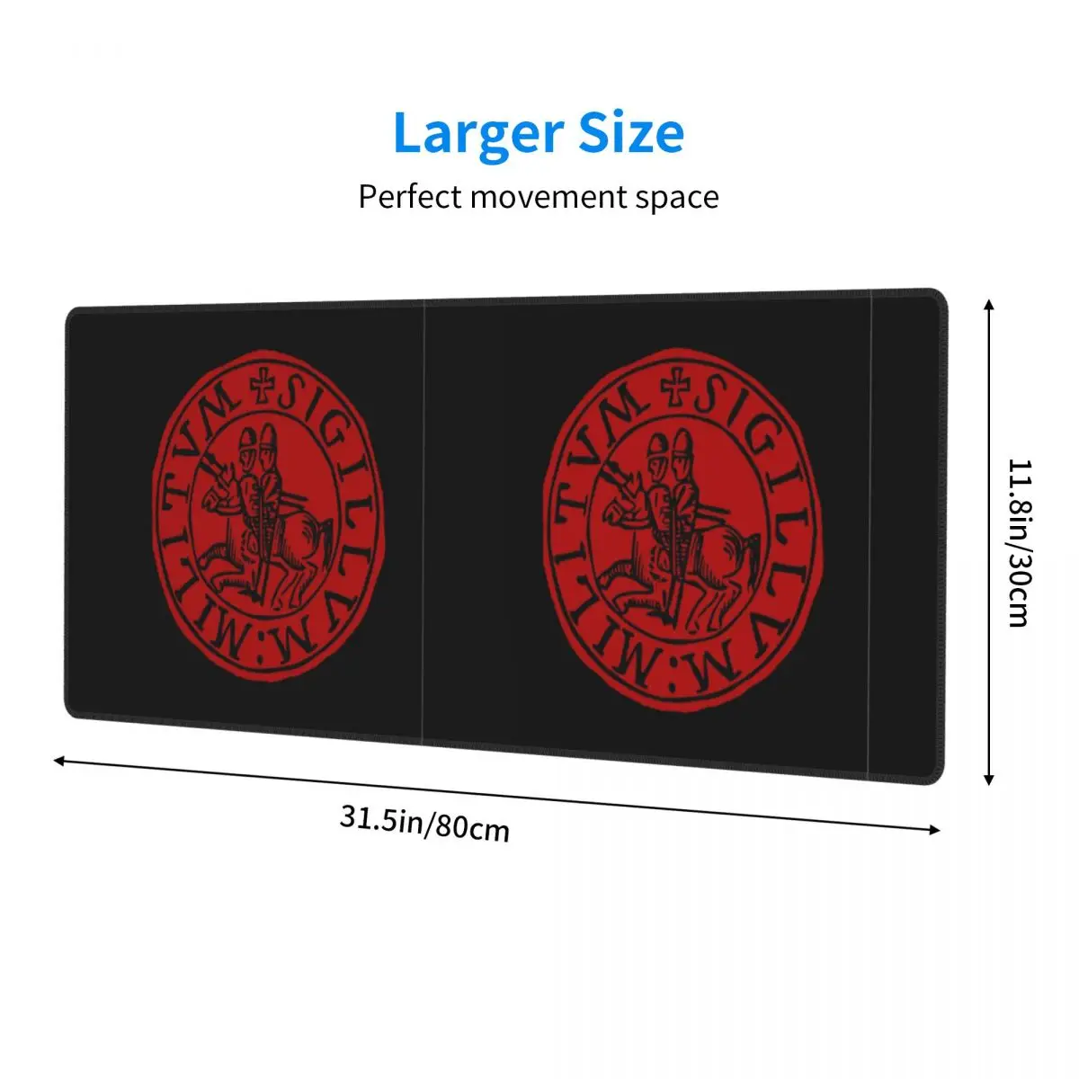 Large Mouse Pad Seal Of The Knights Templar Gamer PC Laptop Mats Keyboard Carpet Computer Gaming Office Accessories Desk Mat
