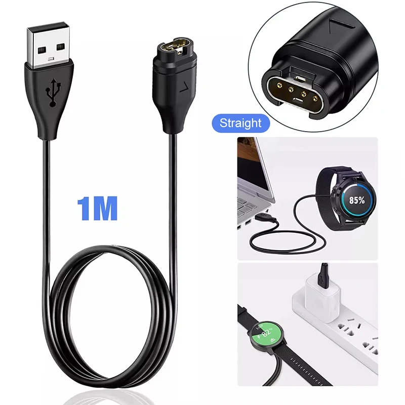 Watch Charging Cable For Garmin Fenix 7 7S 7X 6 6S 6X 5 5S 5X Forerunner 945 935 245 255 USB Dock With Dust Plug Cover Accessory