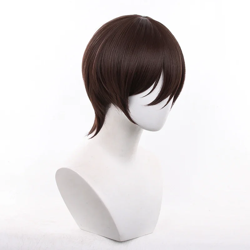 Fujioka Haruhi Haar Fujioka Haruhi Cosplay Perücke Ouran High School Host Club Fujioka Haruhi Dunkelbraune Perücke Hitzebeständige Perücken