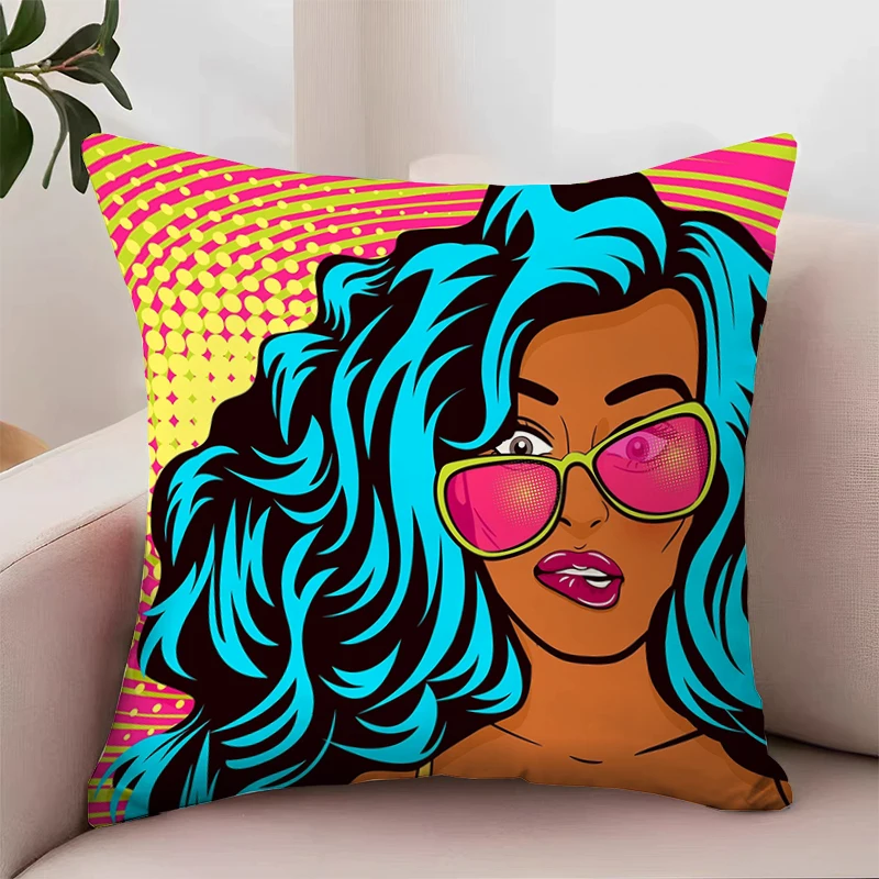 Decorative Pillow Cover 45x45 POP Art Luxury Cushion Cover for Living Room Cushions Pillowcase 45*45 Bed Pillowcases Home Decor