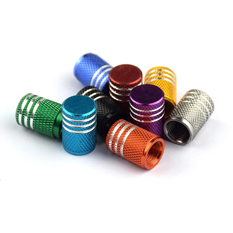 4Pcs Colorful Car Wheel Tire Valve Caps Air Stem Covers Car Accessories Auto Emblem Dust Cover Auto Wheel Airtight Cover