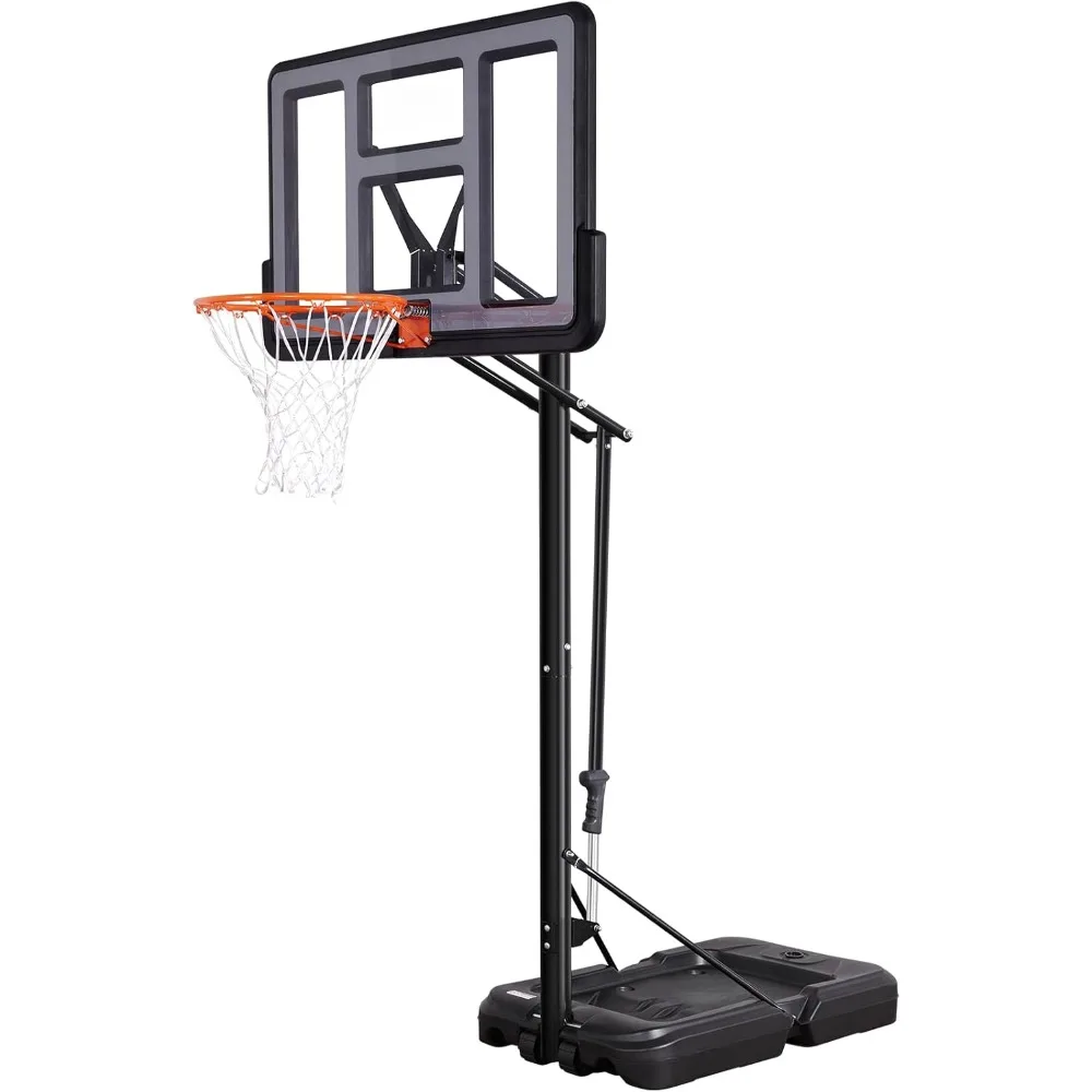 

Basketball Stand, 4.8-10FT Height Adjustable Basketball Door System, with 44-48 Inch Impact Backboard and Adult Portable Wheels