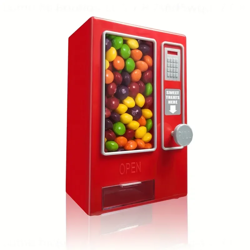 Mini Vending Machine Candy Dispenser Retro Sweets Gumball Jelly Bean Toy No Battery Needed Kids Gift Desktop Decoration