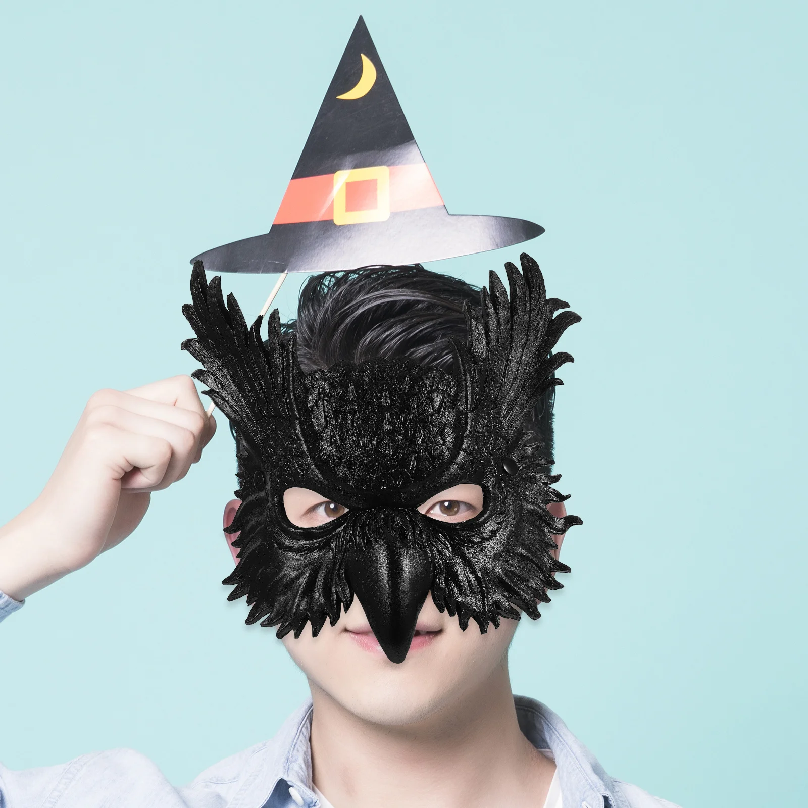 

Owl Mask Adjustable Fit For Halloween Carnival Masquerade Bird Cosplay Festival Accessory Costume