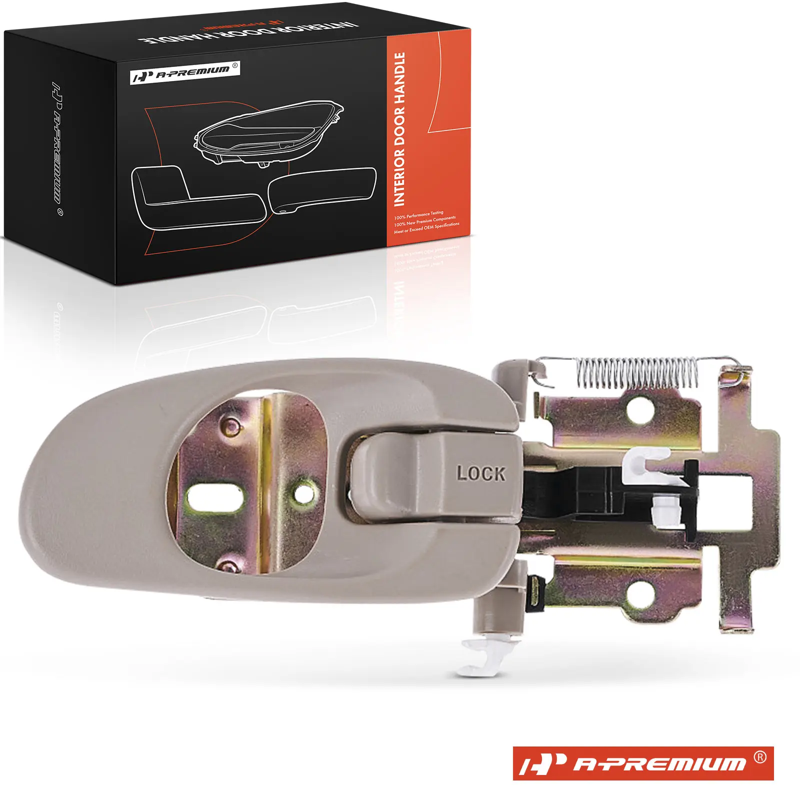 A-Premium Front or Rear Passenger Side Beige Interior Door Handle for Kia Sephia 1998-2001 Spectra 2000-2003