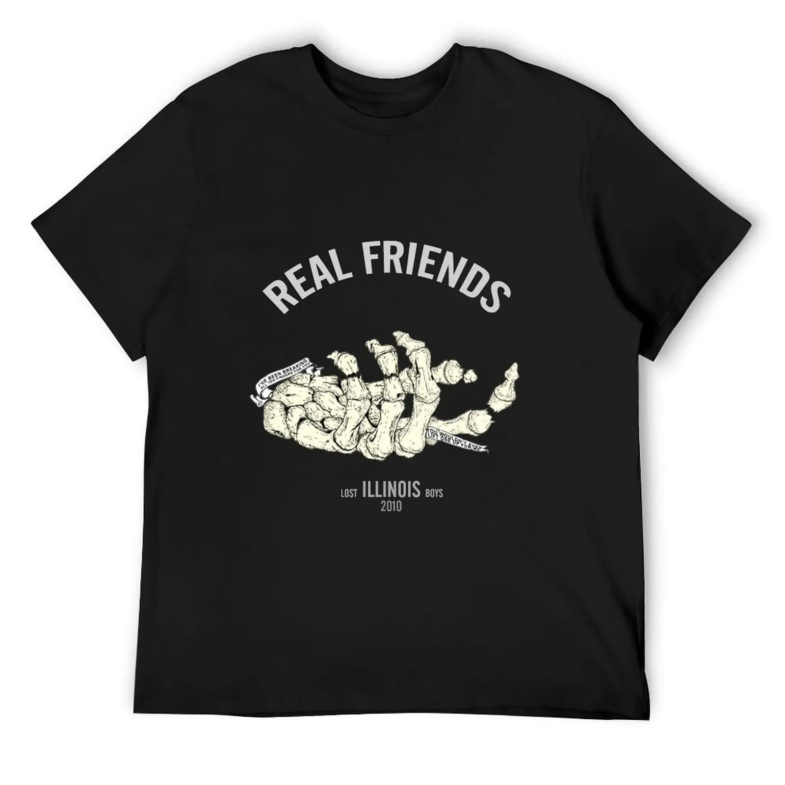 

real friends illustration T-Shirt vintage t shirts for a boy street wear clothing for men