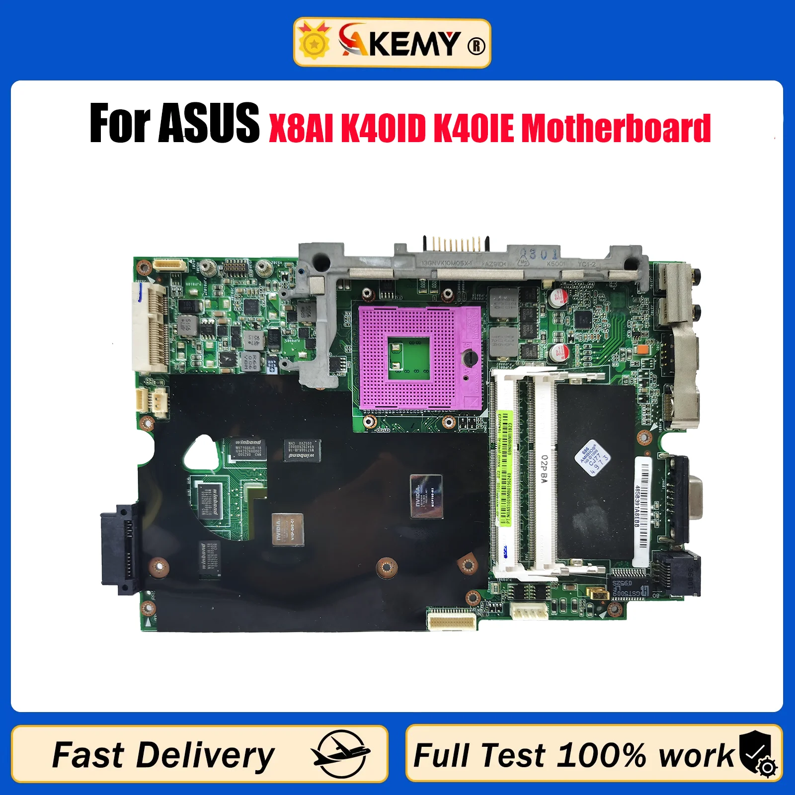 

Материнская плата для ноутбука K40ID для ASUS K40I X8AI K40ID K40IJ K40IN K40IE, материнская плата для ноутбука, 100% тестирование, ОК, быстрая доставка, высокое качество