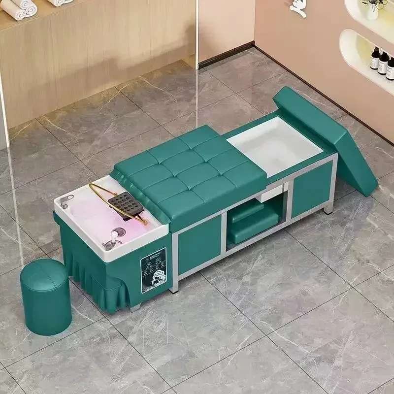 مخصص لصالون التجميل، رأس تخزين المياه، العلاج الطبيعي، درجة حرارة ثابتة، دوران المياه، سرير شامبو التبخير