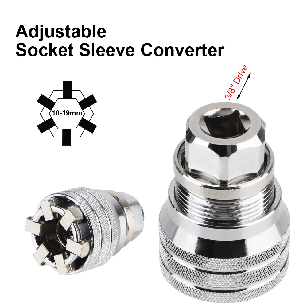 Wrench Socket Sleeve Converter Multifunctional 3/8