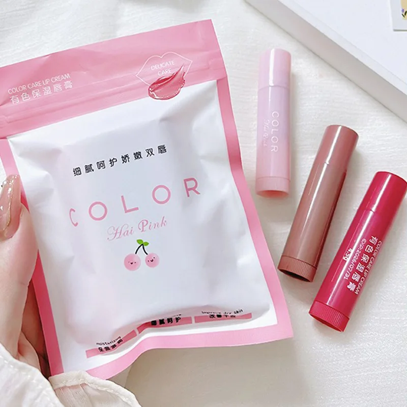 Batom bonito matiz vermelho maquiagem cuidados cosméticos colorido bálsamo labial batom hidratante desbotamento linha labial anti-secagem conjunto de maquiagem labial