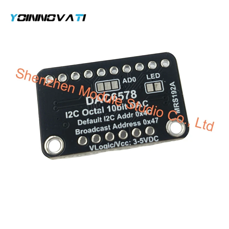 1PCS DAC6578 Breakout Board - 8-Channel 10 Bit I2C Digital-to-Analog Converter Module Compatible with STEMMA QT/Qwiic