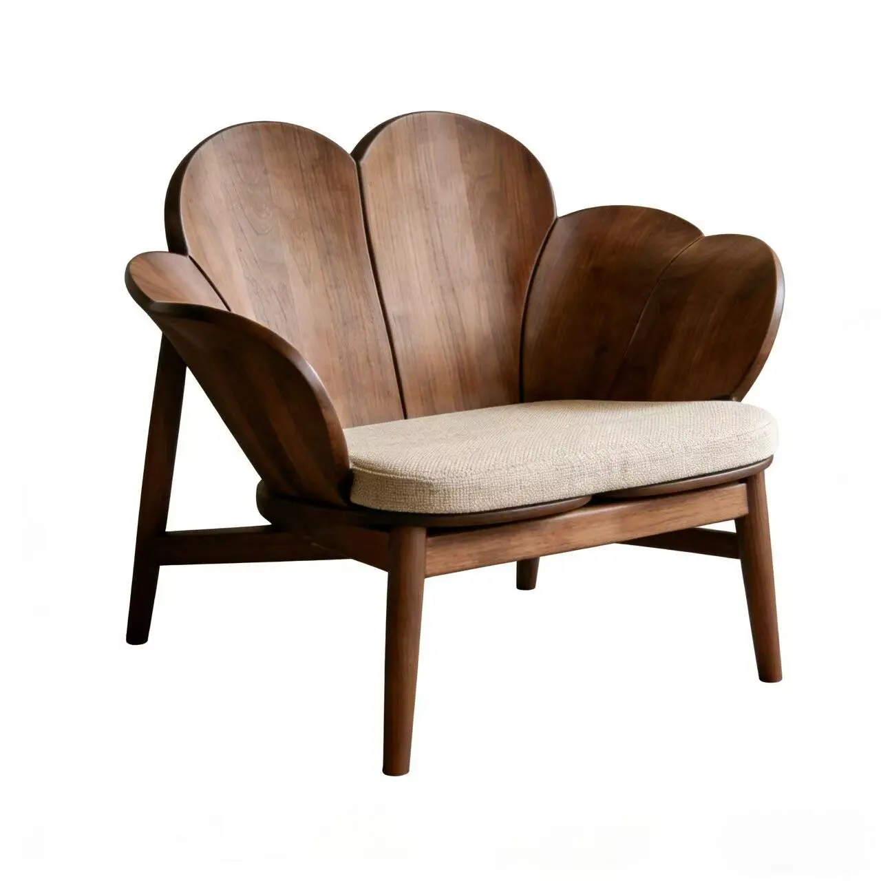 LMM Song's Aesthetics Simple Petal Single Chair Tea Room Furniture