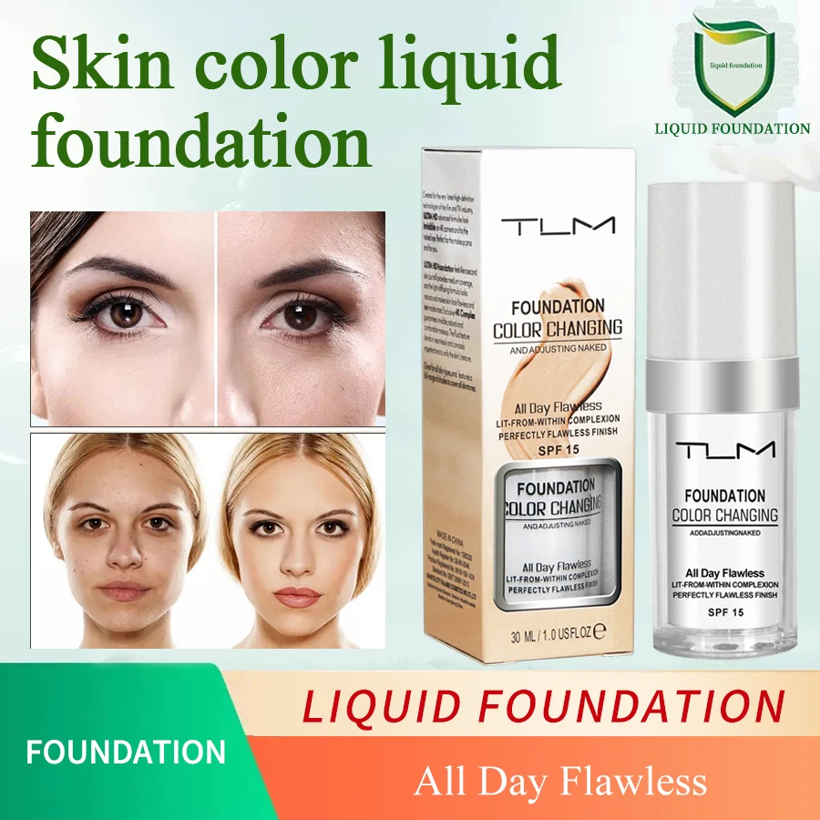 3/5PCS TLM Foundation Color Changing Suitable For All Skin Tones Covers Blemishes Create Delicate And Elegant Face TUM Waterproo