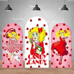 Candy Candys Anime Backdrop Arch Doubleside Kid Birthday Party Decoration Baby Shower Photo Photography Background Studio Prop