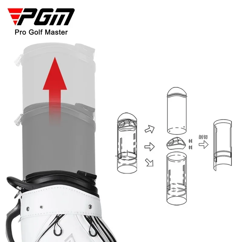 PGM New Golf Bag Aviation Dribbling Bag Universal Four Wheel Telescopic Bag Ultra Fiber Leather Double Ball Cap