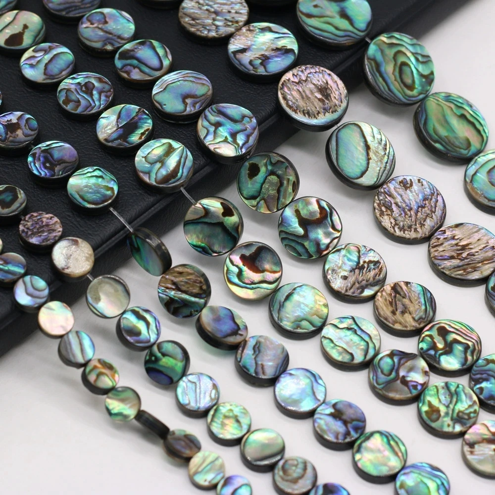 High Quality 5pcs Natural Shell Beads Coin Abalone Shell Loose Beads for Jewelry Making DIY Charms Necklace Bracelet Accessories image 5