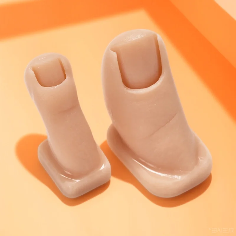 

2Pcs Silicone Nail Practice Feet Realistic Soft Fake Fingers for Acrylic Nails Training Hand Mannequin Nail Art Practice Tool