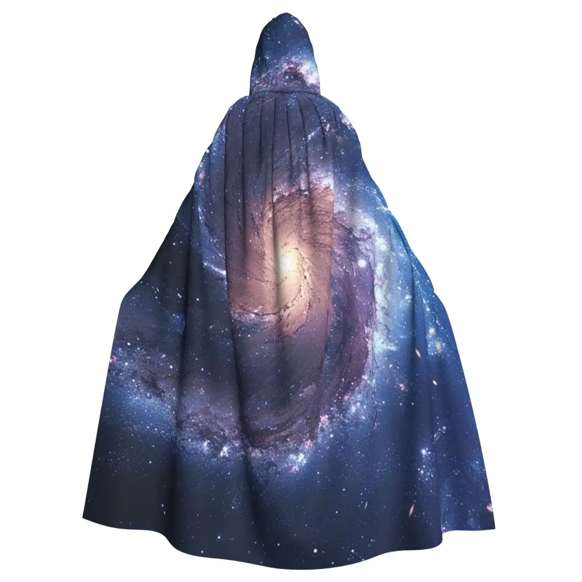 

Galaxy Universe Planets Long Hooded Cloak Witch Medieval Costume Cosplay Cape HalloweenParty Adult Unisex