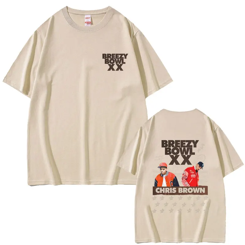

Hot Sale Chris Brown Graphic T-shirt Breezy Bowl XX Tour 2025 Limited Streetwear Men's Women Hip Hop Fashion Trend Tshirt Tops