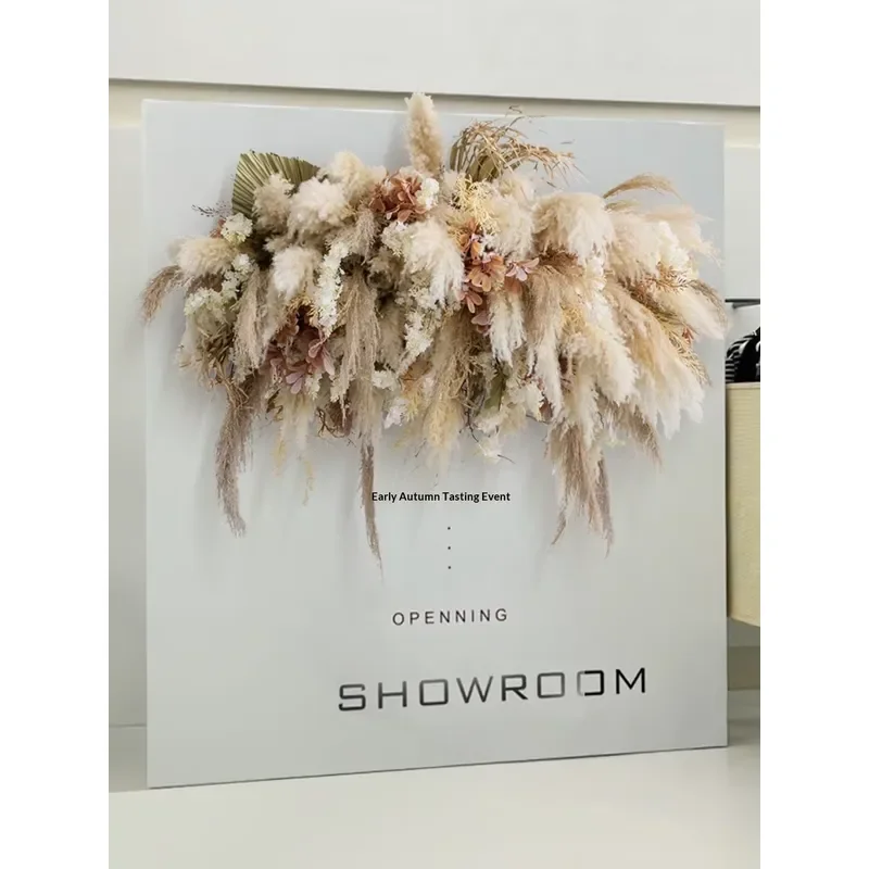 High End Artificial Flower Wall Decor for Shop Window Display Ready Made Mixed Dried Flowers Simple Home Decoration