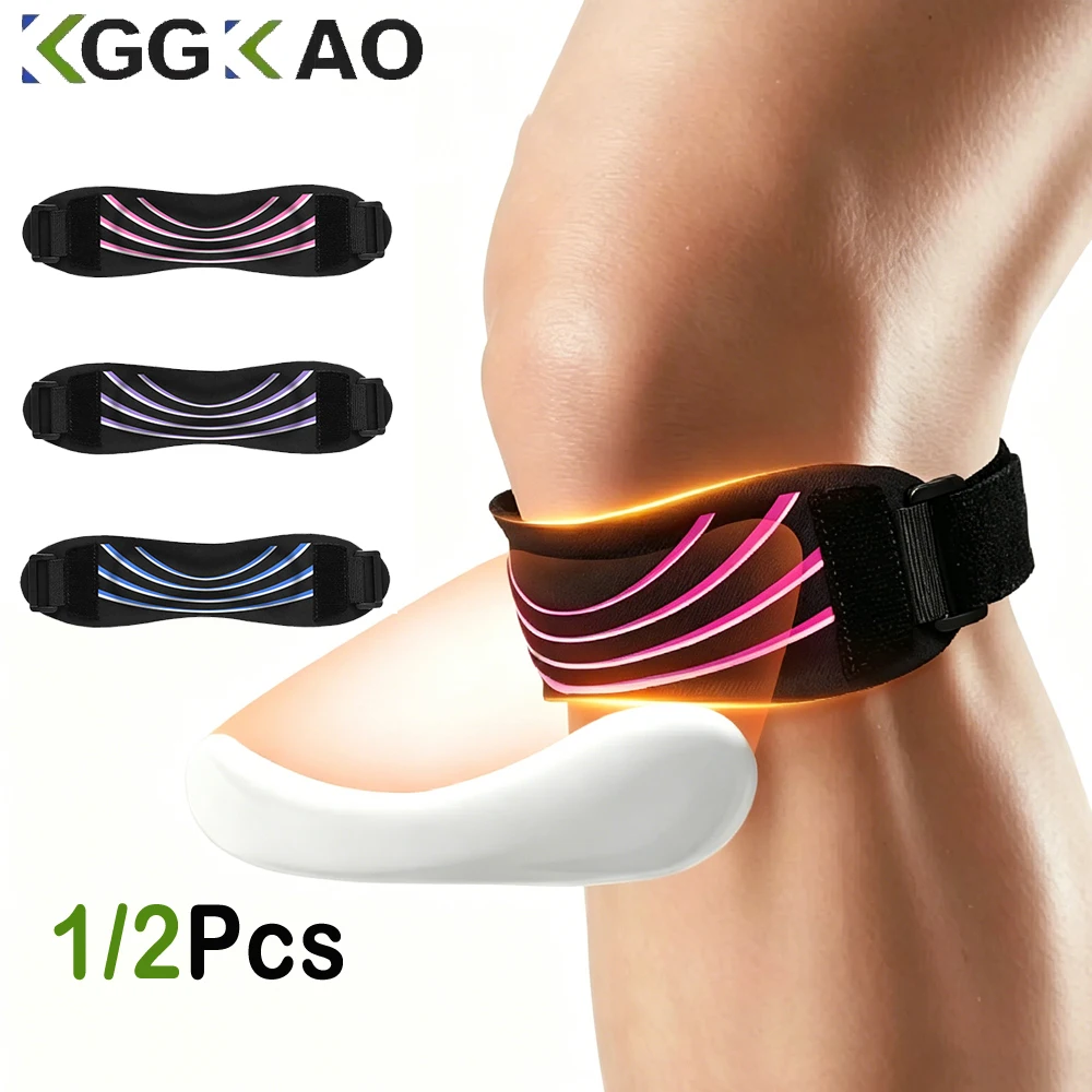 1/2PCS Patella Tendon Support Strap - Patellar Knee Strap for Men & Women, Knee Brace for Running, Basketball, Hiking,Volleyball