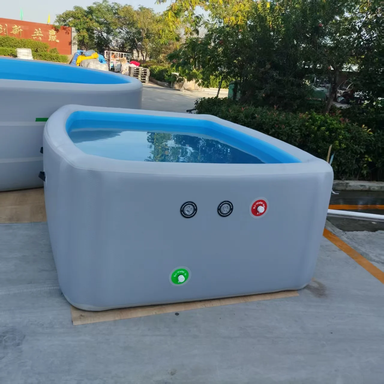 Foldable & Portable 3*4*1M  Thick Custom Rectangle Shape PVC Inflatable Swimming Pool