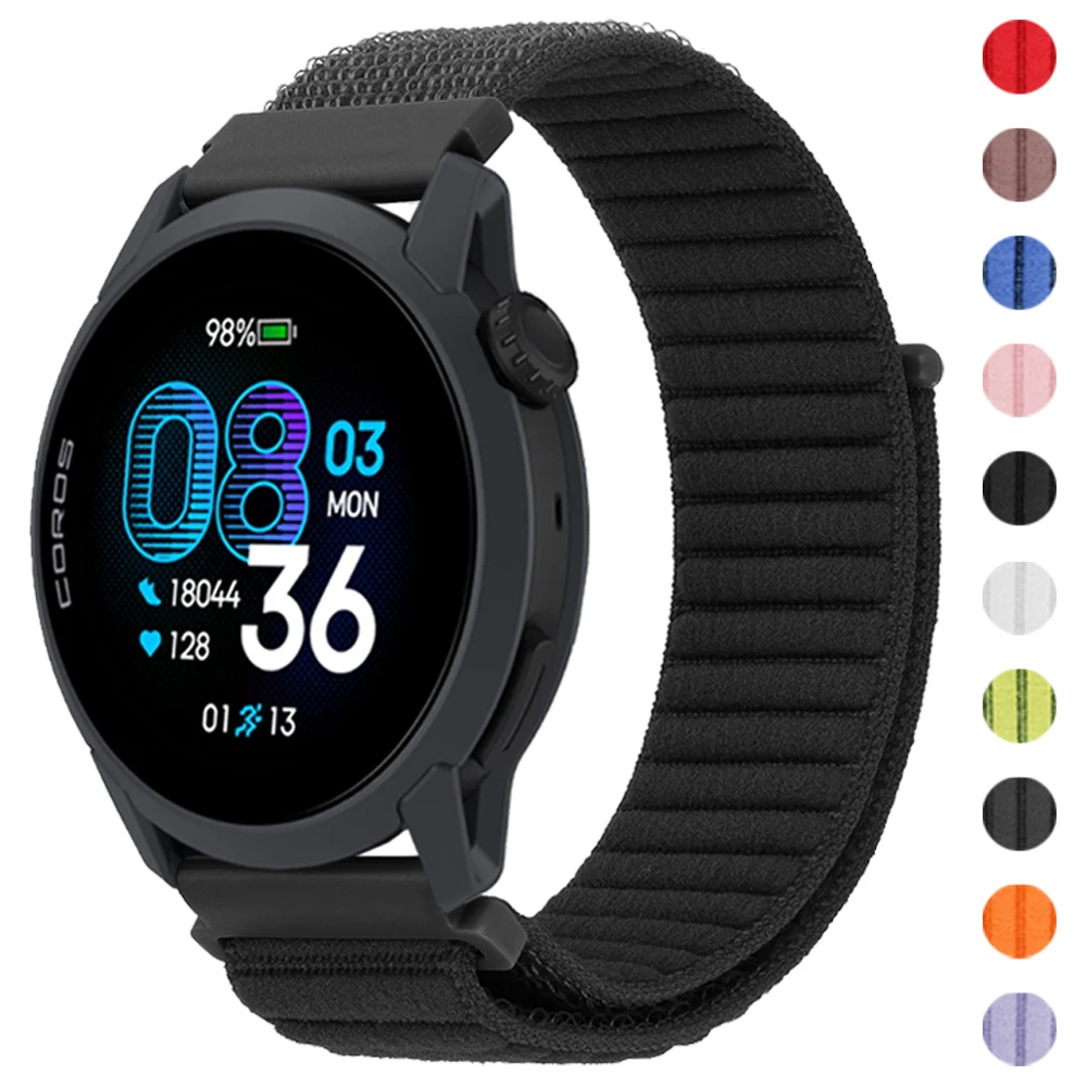 20 22 mm Nylon-Loop-Uhrenarmband für COROS PACE 4 Band für COROS APEX 4 42 mm/APEX 2/APEX 2 Pro/APEX 46 mm/PACE 3 2 geflochtenes Armband