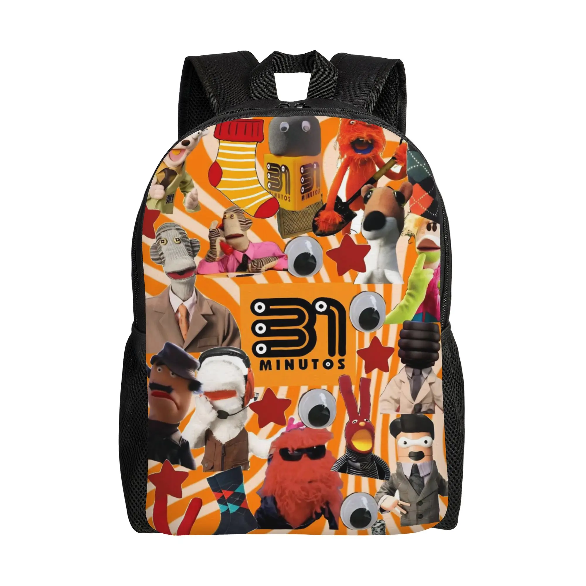 

Рюкзак для подростков 31 Minutos Chilean Cartoon, для активного отдыха, походов, путешествий, для мужчин и женщин, для ноутбука, из холщовой ткани
