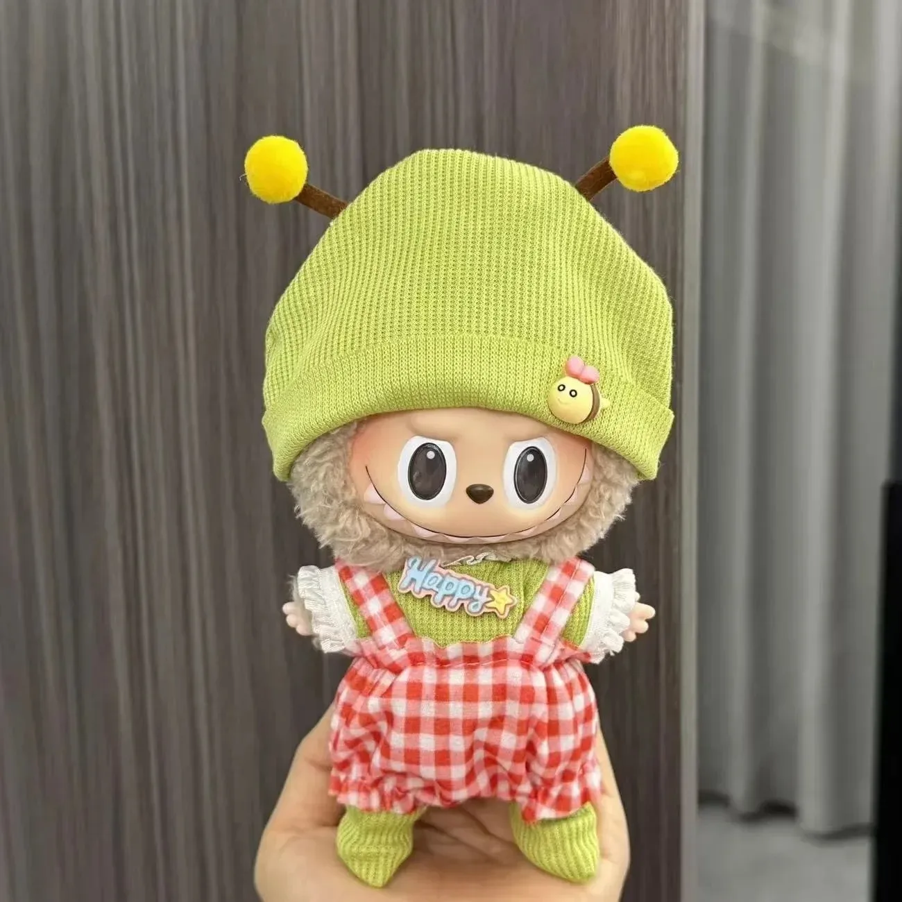 17cm Labubu Doll Clothes Fashion ClothesRetro Style Doll Clothes Color Match Hoodies Dolls Accessories