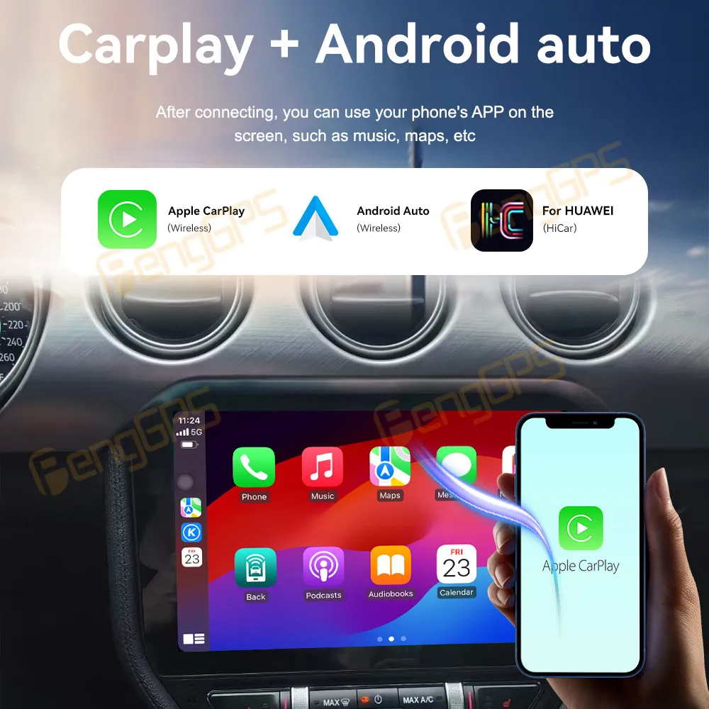 11.5 ''أندرويد 13 راديو السيارة لتحديد المواقع والملاحة لفورد موستانج 2013-2018 مشغل وسائط متعددة شاشة تعمل باللمس ستيريو السيارات Carplay DSP BT