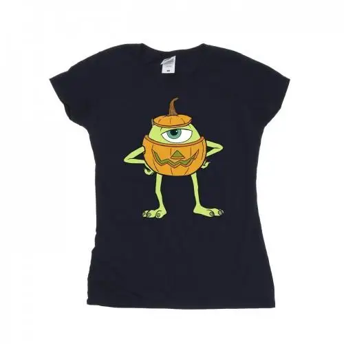 Monsters Inc Womens/Ladies Mike Pumpkin Cotton Halloween T-Shirt