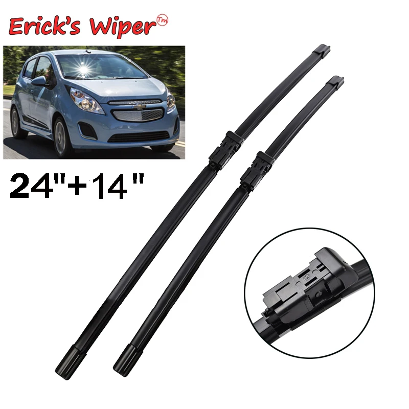 Erick\'s Wiper LHD Front Wiper Blades For Chevrolet Spark EV M400 2016 - 2024 Windscreen Windshield Window Rain Brushes 24\'\'+14\'\'