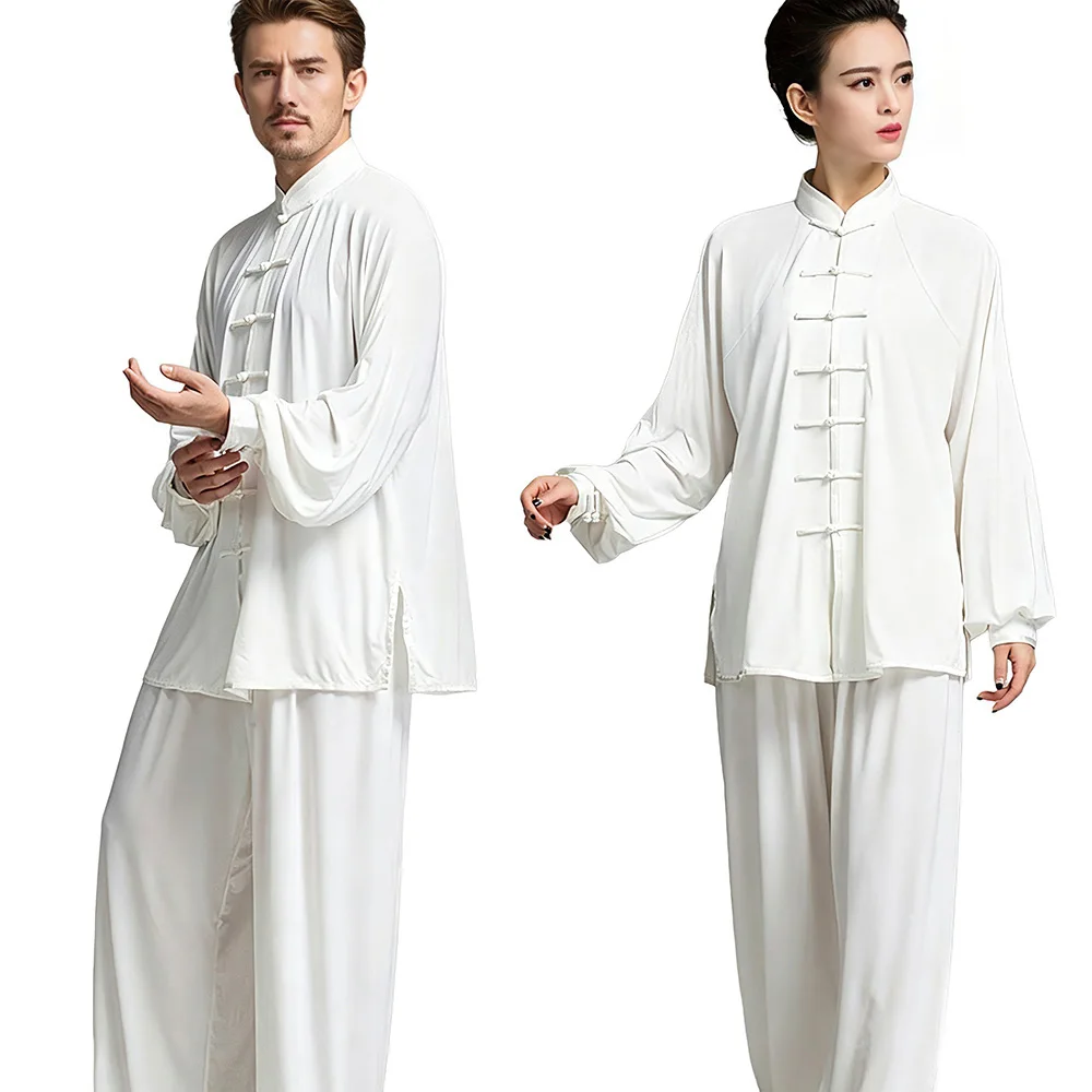 USHINE Traditional Chinese Clothing Long Sleeved Wushu TaiChi Suit Unisex KungFu Uniform Suit Uniforms Tai Chi Exercise Clothing