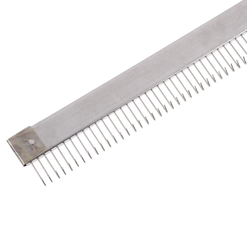 Practical 45cm Stainless Steel Silver Cast on Comb Knitting Machine for All 4.5mm/9mm for Brother Knitting Machine Needle Part