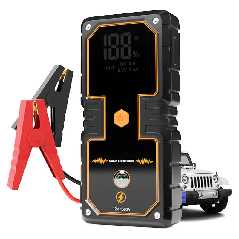 6000mAh Car Battery  Jump Starter Multi-function Emergency  Jump Starter High Power Bank  Jump Starter with Air Compressor