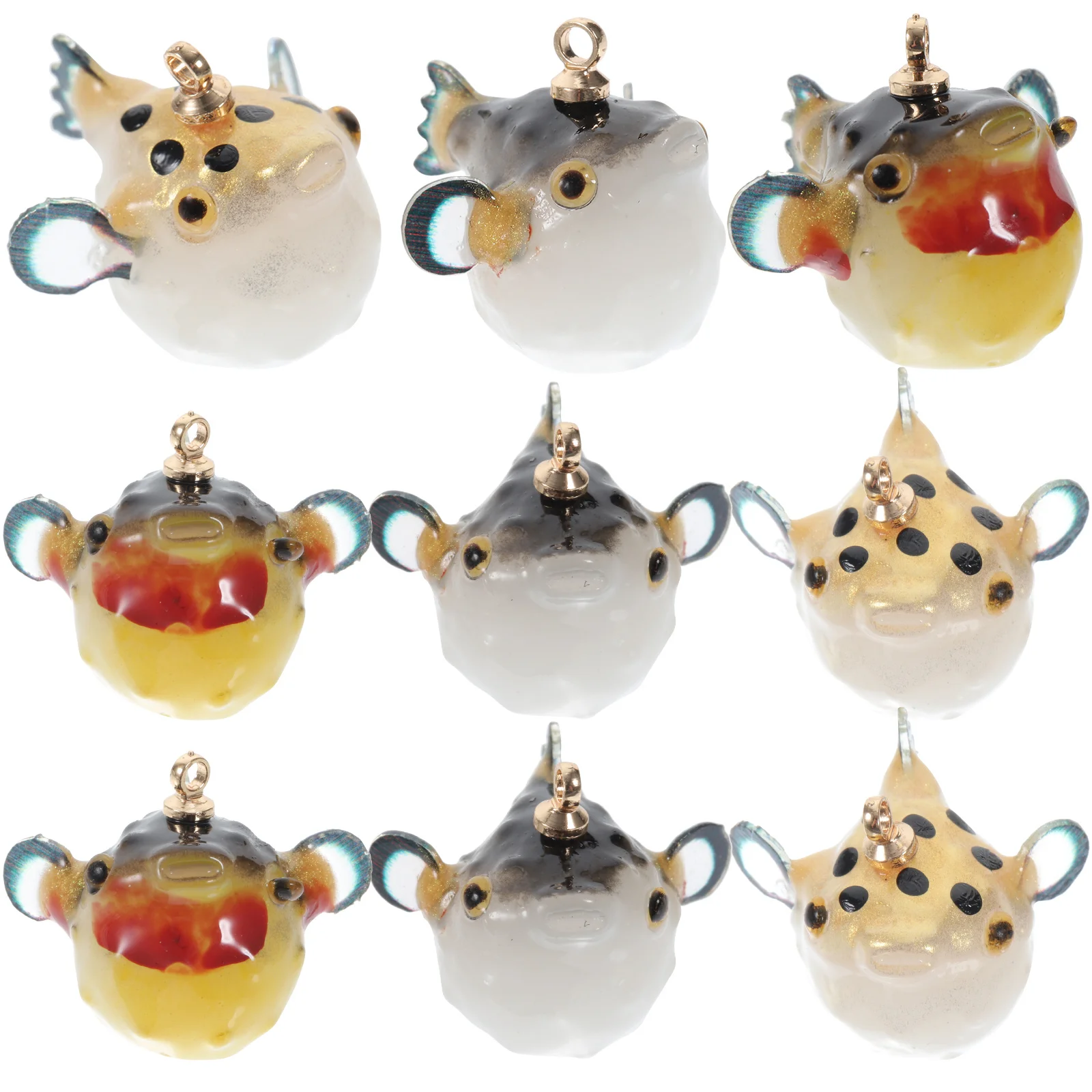 12Pcs Charms Small Resin Simulation DIY Fish Pendant Jewelry Making Crafts Supplies for Bracelet Necklace Dangle