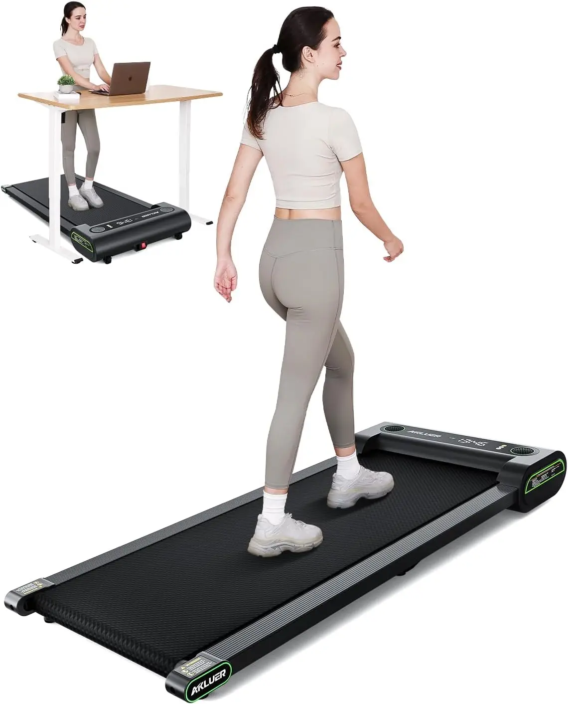 

Under Desk Treadmill with Remote Control, Desk Treadmill up to 3.8 MPH Speed