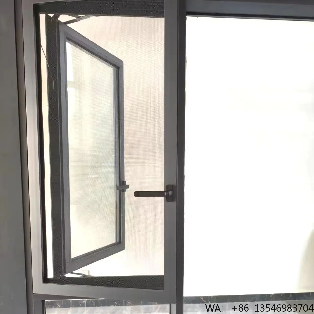 

Modern Casement Opening Aluminum Alloy Frame Stainless Steel Screen Heat Insulation Energy Star Qualified Swing Window